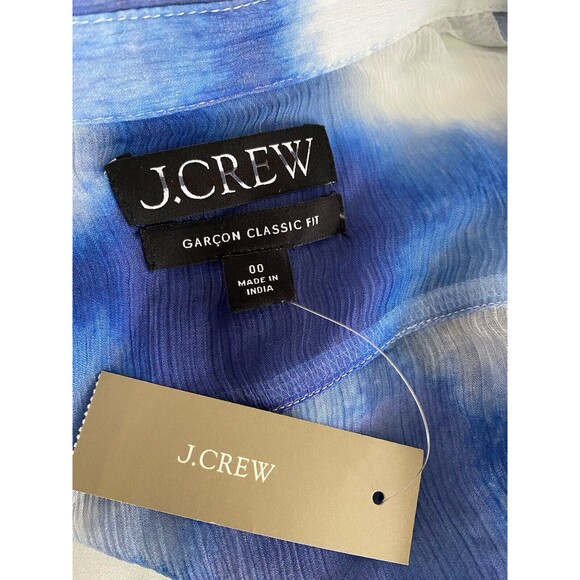 J.Crew Garçon classic shirt in crinkle cupro lightweight NWT Size 00 - Picture 2 of 12